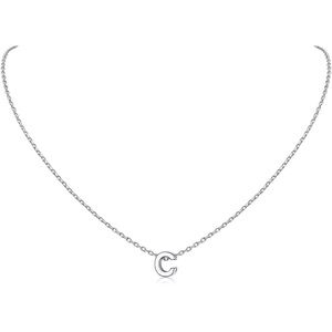 Silver “C” Initial Monogram Necklace